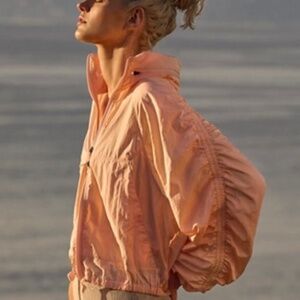 Free People Ruched Out Packable Jacket -Peaches- Size S (Style # 79649174)